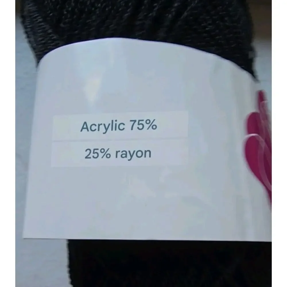 Fuji Rose Sumer Knitting Yarn Color #103 Black Lot of 12 U327‎